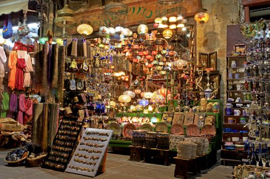 colourfull shop front in Rhodes Old Town Greece