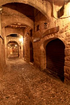 The ancient street of the knights in Rhodes Greece