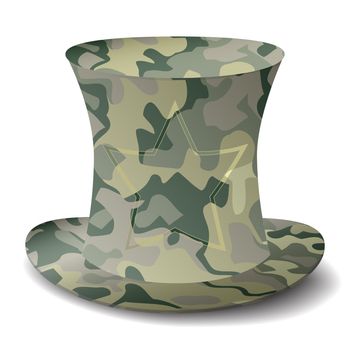 new royalty free military style top hat icon isolated on white background