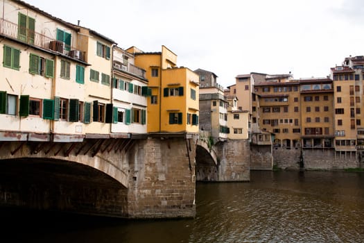 An old bridge named Ponte Vecchio in Florence
