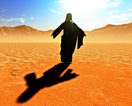 Jesus the Redeemer in the desert