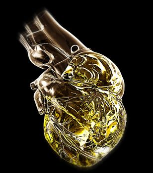 Model of artificial human heart