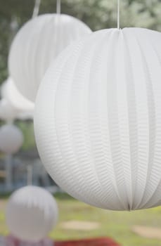 Suspended Decor Paper Ball on a Wedding