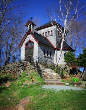 St-Benoit-du-Lac Monastery Cloister in Quebec, Canada