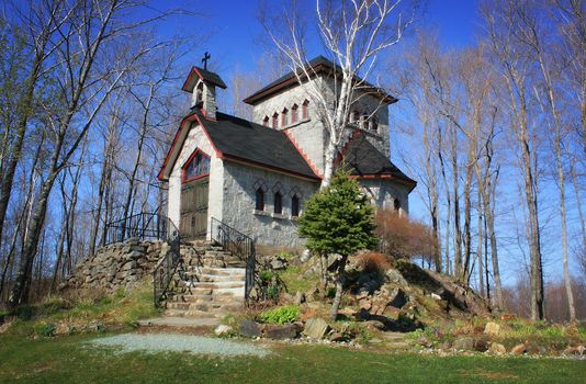 St-Benoit-du-Lac Monastery Cloister in Quebec, Canada