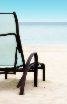 Empty Relaxing Chair on a Tropical Beach
