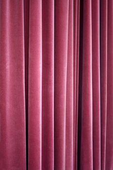 Red Theater Velvet Curtain Closeup