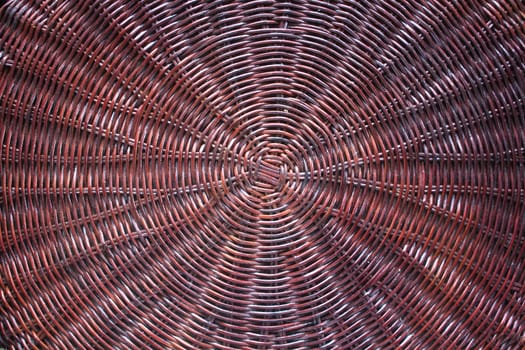 Burgundy Wicked Rattan Basket Details