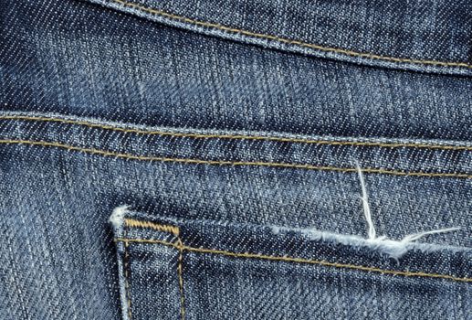 close up of  Blue jeans denim pocket  background