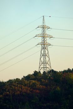 High voltage electric line pylon