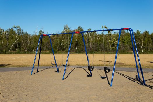 Swing set at the playground