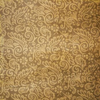 Used Vintage Victorian Floral Wallpaper Background