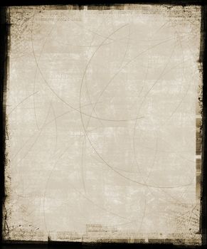 Scratched background with grunge frame