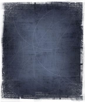 Blue Background with Scratches and Grunge Frame