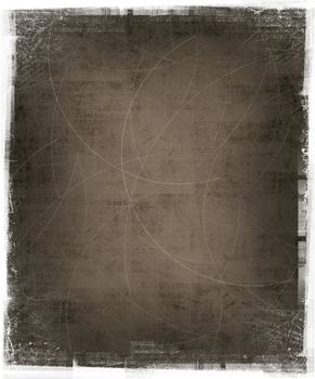 Brown Background with Scratches and Grunge Frame