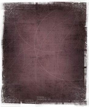 Purple Background with Scratches and Grunge Frame