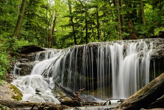 The falls on Weavers Creek in Owen Sound's Harrison Park is an opportunity to see miniature plunge falls flanked by cascading falls - two waterfalls in one.