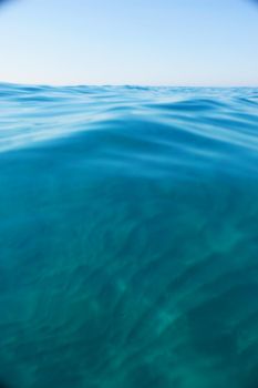 Water View from under the Ocean blue Water View from under the Ocean blue