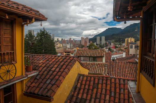 Downtown Bogota, Colombia as seen from the historic Candelaria neighborhood