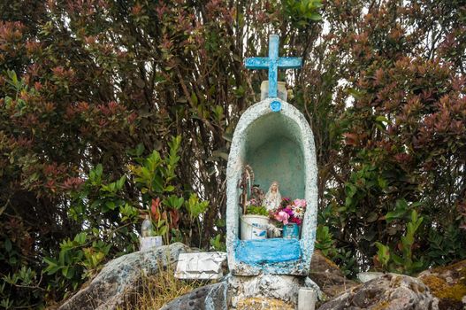 A shrine to the Virgin Mary in rural Colombia