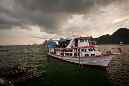 boat on the sea in Southern of Thailand