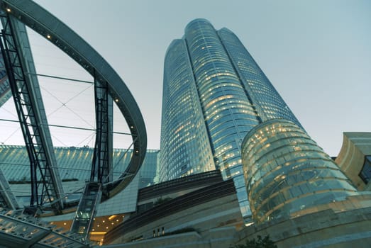 modern architecture exterior at famous Roppongi hills area in Tokyo