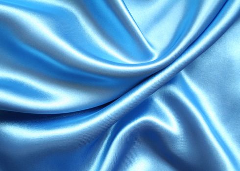 Smooth elegant blue silk can use as background

