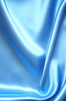 Smooth elegant blue silk can use as background

