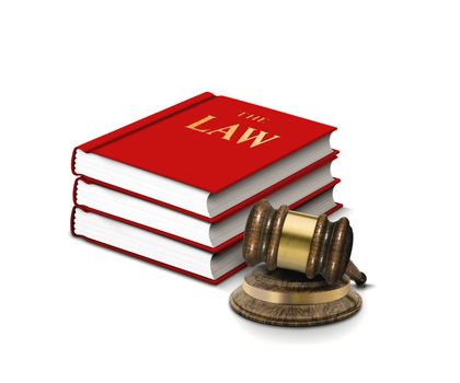Books of law and gavel