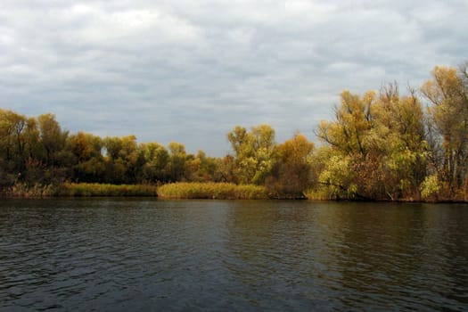 Dnieper riverside at fall