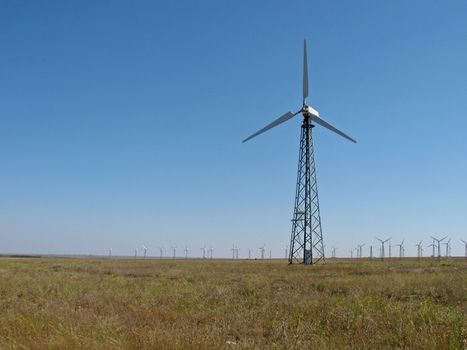 alternative energy: wind turbines power station