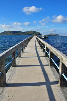 The bridge to port at Sattahip, Thailand