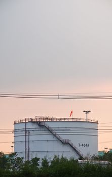 Storage oil tank at  wayside ,Pathumtani Thailand