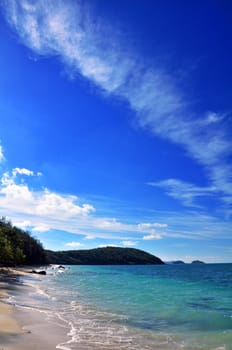 The beach at Satahip beach, Thailand