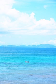 Alone kayak at Lhan island, Thailand