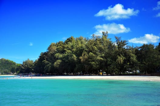 The beach at Nang Rong beach, Thailand