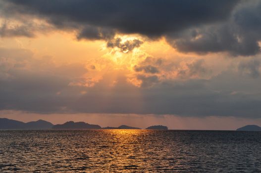 Sunrise at Chang island, Thailand