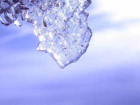 close-up of ice, very shallow DOF!