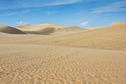 White sand dune in Mui Ne, Vietnam
