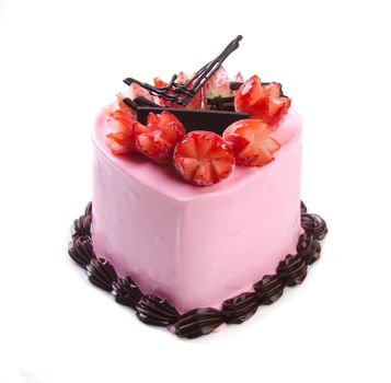 cake, Ice-cream cake on white background