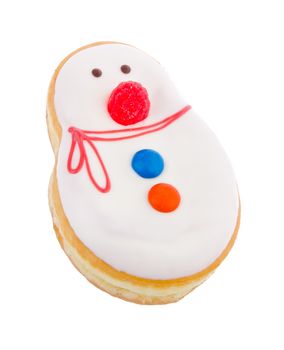 Donut, snowman Pastry on the background