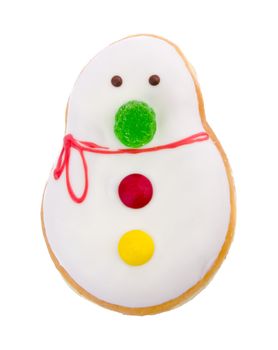 Donut, snowman Pastry on the background