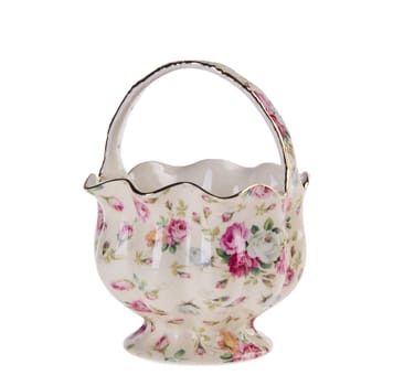 Ceramic basket on the background
