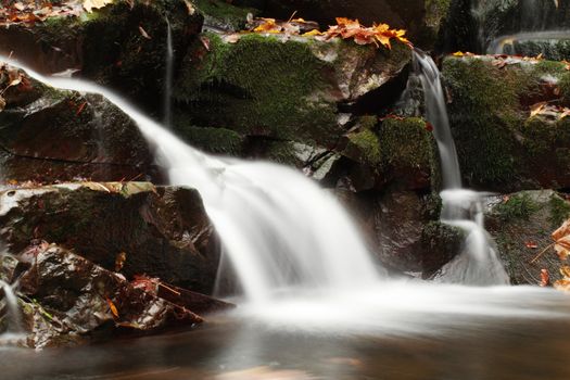 Waterfall in the autumn