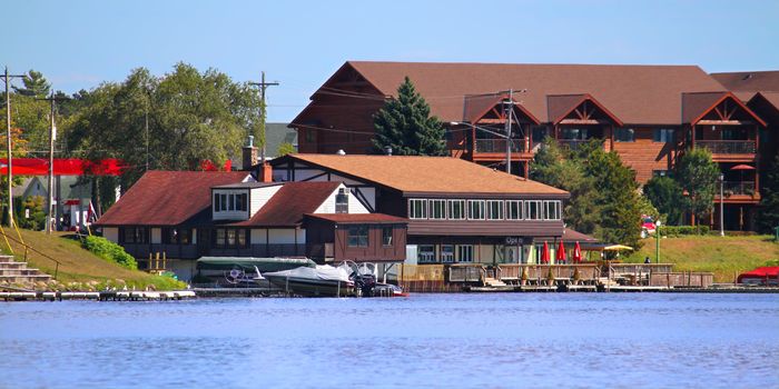Minocqua, USA - September 05, 2012: Matt Morgan's Historic Bar and Restaurant opened in 2010 in Minocqua, Wisconsin.  The building was previously home to Bosacki's Boat House.