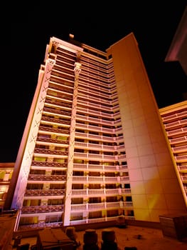 Las Vegas, USA - November 30, 2011: Caesars Palace is a large hotel and casino that opened in the 1960's in Las Vegas. The buildings and decorations have a Roman Empire theme.