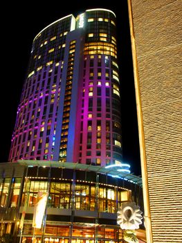 Melbourne, Australia - November 14, 2005: The Crown Casino and Entertainment Complex along the Yarra Promenade in Melbourne, Australia.  The Crown Casino opened for business in the year 1994.