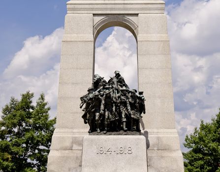 The National War Memorial stands in Confederation Square, Ottawa, Canada and serves as the federal war memorial for Canada.
