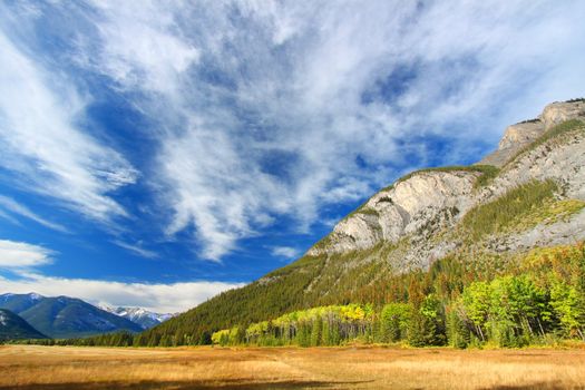 Amazing mountain scenery of Banff National Park in Alberta, Canada.