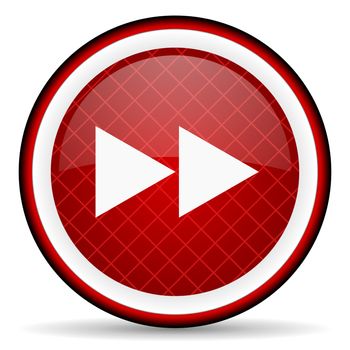 scroll red glossy icon on white background